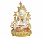 Kartique Decorative Brass Tibetan Buddhist Goddess Tara Idol - 9 inch