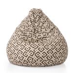 Style Homez Classic Cotton Canvas Geometric Printed Bean Bag XXL Size Cover Only
