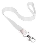 Be Trend Non Shrinkable & 360 Swivel Trigger Snap Hooks 12 MM Satin Lanyard/Tag for Medals, ID Card, Office Badge & Many Other Purpose (3 Pieces, White)