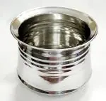 NAAYAGI - STAINLESS STEEL - RASAM MAKER, MILK, TEA MAKER, RING VENNA THALI, RICE COOKING VESSEL - 3 LITRE APPEOX WITH RINGER BELLY DESIGN ( MEDIUM SIZE - 3 LITRE APPROX )