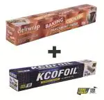 KCOFOIL Aluminium Foil Baking Parchment Paper 45m (Pack of 2)