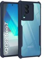 XOVO Back Cover for QOO NEO 7 5G, iQOO Neo 7 5G (Transparent, Dual Protection, Pack of 1)