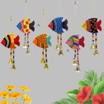 DRAVY HANDICRAFTS Hanging Fish Garden Door Hall Room Balcony Wall Hanging Item For Wall Decor Home