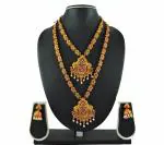 Gyaan Jewels Handmade Shop Global Gold Plated Alloy Earring and Necklace Set Multicolor (Women, Girls) Free Size