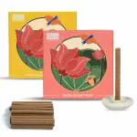 HELP US GREEN Fragrance Citronella and Mogra Flavour Dhoop Sticks for Pooja (50 pcs), Pack of 2 Dhup Batti with Holder, Agarbatti, Incense Stick, Sandal, Cones, Cup, Sambrani (25 Sticks/pack)