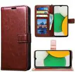 BINTAGE Flip Cover for Itel S23+ 4G (Brown, Cases with Holder, Pack of: 1)