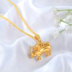Memoir Brass Gold Sri lanka Lion pendant Fashion Jewellery