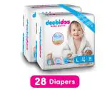 Doobidoo Baby Pants - Large Size Diapers (28 Count) - All Round Softness with Bubble soft topsheet and anti leak side cuffs - (9-14 kg)