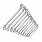 Venus VMR-8 Chrome Vanadium Steel Shallow Offset Ring Spanner Set (Silver, 8-Pieces)