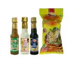 9am Sauces Combo With Hakka (Green 210g + Soy 230g + Vinegar 200ml + Hakka Noodle 150gm)