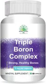 Healthy Nutrition -Just for the Health of it Triple Boron Complex Capsule Low Cholesterol for Natural Bone Health and Joint Support-60 Capsule