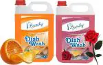Bumily Orange And Pink Rose Dish Wash Liquid - 1+1 L