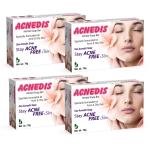 ACNEDIS Anti Acne Soap Helps in Acne, Sebum control, Pimples For Oily Skin (Pack of 4 x 75g)