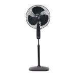Orient Electric High Speed 400 MM Stand 37 Trendz Pedestal Fans with 3-Speed Piano Switch Control | Adjustable Height | 90-Degree Oscilation | 100% Copper Motor | 2 Years Warranty | Slate Grey