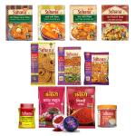 Suhana Masale Combo - Chakali Bhajani 500g, Chiwada Masala 100g, Shev Masala 50g, Hing Powder 50g, Paneer Tikka, Veg Biryani, Mutter Paneer, Shahi Paneer, Kanda Lasun Masala 200g, Chilli Powder 200g, Saffron/Kesar 0.5g, Kesar Milk Masala 50g
