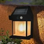 Sharuja New Wireless Dusk to Dawn Motion Sensor LED Wall Sconce, Solar Light Outdoor Wall Light, Solar Lamp with Motion Sensor, Waterproof Outdoor Lamp for Garden, Patio, Yard- Multi Color