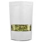 Pocheon - 60 Gm - 25 Pcs Reusable White Color Stand up Zip Lock Storage Pouch