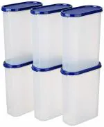 Qtrix Kitchen Storage Container Set with Air Tight Plain Lids Multi Purpose Container for Rice, Dal, Atta, Flour, Snacks, Stackable, Cereals, Sugar & More