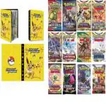 Crazy Buy Pokemon Card Binder 30 Pages Album & 20 Pcs Random Booster Mix Series Packs (Multicolor)