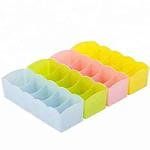 KITCHOOK Plastic Socks Rack Undergarments Innerwear Cosmetic Makeup Inside Drawer Organiser Partition Grids Storage Box