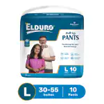 ELDURO Premium Large Adult Diaper Pant, 10 Count, 14 hrs Overnight Protection Pack of 1