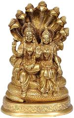 IDOL COLLECTIONS Golden Brass Lakshmi Goddess Of Wealth Idol l GOD IDOLS