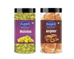 Aldeira Dry Fruits Combo Pack: Raisins & Figs Mix, (500g x 2) Combo Pack of 2 | Fresh & Healthy