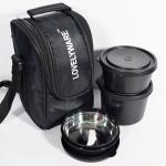 LOVELYWARE Round Insulated Lunch Box 2 Containers Lunch Box (450 Ml, Thermoware)