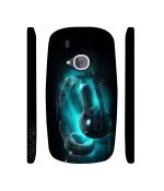 Casotec Cool Headphone Design 3D Printed Hard Back Case Cover for Nokia 3310