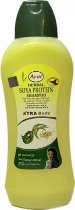 Ayur Herbal Soya Protein Shampoo (1000 ML)||Free Neem Tulsi Soap 75GM With Each Pack