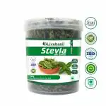 B Livebasil Overseas Dry Stevia Leaf (Madhu Tulsi) Sugar free Stevia Leaves - Natural Sugar-Free Sweetener - 100 Gm ( Pack Of )