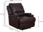 Recliners India Leatherette Powered Recliner (Finish Color - Brown, DIY(Do-It-Yourself))