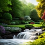 Love Creation A4 Size poster print for creative wall art- tranquil-garden-8501(Non Sticker)