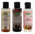 Green Piece Strawberry,Chocolate and Vanilla Flavor food Essence.(30gm x3)(Pack of 3)
