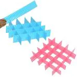 Kuber Industries Drawer Divider|Plastic Adjustable Drawer Organizer|Flexible Drawer Dividers For Socks|Tie|Makeup|Kitchen|Dresser|Pack of 2|16 Pcs Set (Assorted)