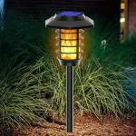 Homehop Solar Light Outdoor 48LED Decorative Flickering Flame Lamp Waterproof for Graden, Pathway, Balcony,Lawn, and HomeDecor with Two Lighting Modes(Pack of 1)