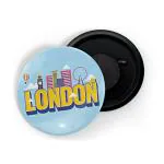 Dhcrafts Blue Metal London Light Printed Fridge Magnet, 5.8 Cm
