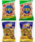 KPN Kovilpatti Pori Kadalai Urundai - (Gram Chikki Candy Balls) + Chikki Candy ( Kadalai Mittai ) - Pack of 4 (100g * 2 + 200g * 2)
