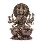 CraftVatika Bronze Bronze Gayatri Devi Statue 14 x 19.1 cm