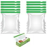 SIGNAMIO Zip Lock Reusable/Food Bags/Plastic Slider Zipper Transparent Bag for Freezer Use - 10pcs