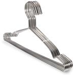 ROCKFIELD Decohomeforu 10 Pack Stainless Steel Clothes Hangers Coat Hangers, Strong Heavy Duty Stainless Steel Hangers, 15.75 Inches Ultra Thin Space Saving Clothes Hangers, Durable Slim Sleek Silver Hangers