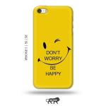 Tweakymod Printed Funny FAce Yellow Back Cover For Iphone 5