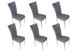 The Furnishing Tree Polyester Spandex Chair Cover Washable Stretchable Grey Set of 6