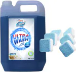 Berries & Bleach 5 lt Ultra Wash Liquid Detergent For Top&Front Load Machine Six Washing Tablet Free