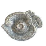 Etsibitsi Silver Metal Incense Stick Holder Om Shaped Agarbatti Stand