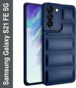 Fashionury Back Cover for Samsung S21 FE 5G (Blue, Pack of: 1)