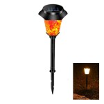 Homehop Solar Led Light Outdoor Waterproof Flickering Mashaal Flame Torch Garden Pathway Lawn Hanging Decoration Lamp