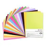 OFIXO Pack of 50 Sheets (10 Color*5 Sheets) A4 Color Paper for Art and Craft/Printing Purpose Multi Color Paper Plain A4 Craft Paper (Set of 1, Multicolor)