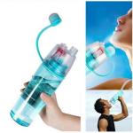 SHIV ONLINE STORE Inditradition 2 In 1 Drink & Mist Water Bottle | Spray Water Bottle, 600 Ml (Assorted Color)