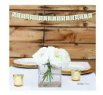 Festiko Congratulations Banner Green, Gold Letters Background, Classy Luxurious Decorations For Party